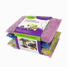 Load image into Gallery viewer, Heavy Duty Nylon Cleaning Sponge - Pack of 4 Multi-Purpose Cleaning Sponges - Long-Lasting and Reusable Dishwashing Sponge