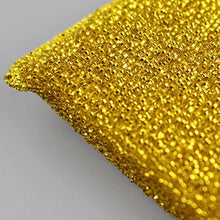 Load image into Gallery viewer, Heavy duty gold nylon cleaning sponge close-up, perfect for tough scrubbing without scratching surfaces.