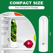 Load image into Gallery viewer, Compact herb fridge capsule for easy refrigerator storage, keeping cilantro and vegetables fresh.