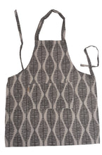 Load image into Gallery viewer, Gray patterned apron on a white background