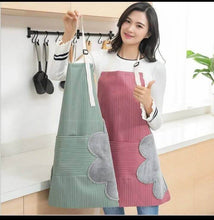Load image into Gallery viewer, Kitchen Apron With Pocket and Hand Wipe - Waterproof Apron for Cooking & Baking