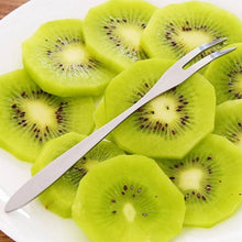 Load image into Gallery viewer, Fruit Fork - Kitchen Expert Stainless Steel Set of 6 Fruit Picks - Mini Snack & Dessert Forks - Hammered Design Appetizer Picks