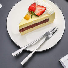 Load image into Gallery viewer, Fruit Fork - Kitchen Expert Stainless Steel Set of 6 Fruit Picks - Mini Snack & Dessert Forks - Hammered Design Appetizer Picks