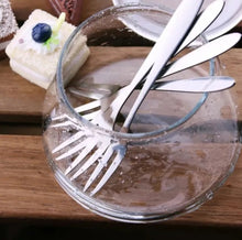 Load image into Gallery viewer, Fruit Fork - Kitchen Expert Stainless Steel Set of 6 Fruit Picks - Mini Snack & Dessert Forks - Hammered Design Appetizer Picks