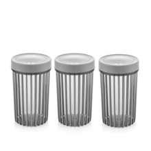تحميل الصورة في عارض المعرض، أوعية تخزين الطعام بغطاء لولبي - طقم من 3 قطع × 1100 مل. حاويات التخزين