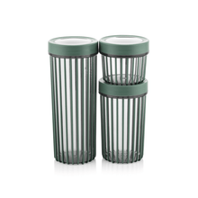 تحميل الصورة في عارض المعرض، أوعية حفظ الطعام بغطاء لولبي - طقم مكون من 3 قطع × 500، 1100 و1700 مل. حاويات التخزين