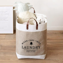 Load image into Gallery viewer, Laundry Bags - Big Laundry Bag with Handle with leather handle