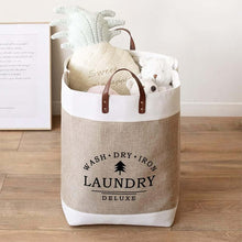 Load image into Gallery viewer, Laundry Bags - Big Laundry Bag with Handle with leather handle