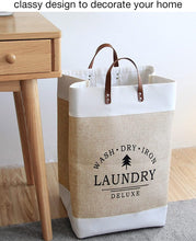 Load image into Gallery viewer, Laundry Bags - Big Laundry Bag with Handle with leather handle