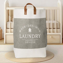 Load image into Gallery viewer, Laundry Bags - Big Laundry Bag with Handle with leather handle