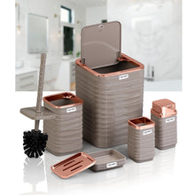 Load image into Gallery viewer, Bathroom Accessories Set - 5 Pcs Decor Bathroom Set (Luna) - Copper Frame