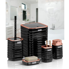 Load image into Gallery viewer, Bathroom Accessories Set - 5 Pcs Decor Bathroom Set (Luna) - Copper Frame