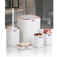 Load image into Gallery viewer, Bathroom Accessories Set - 5 Pcs Decor Bathroom Set (Luna) - Copper Frame