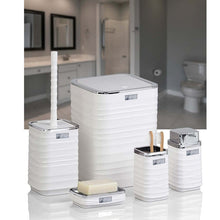 Load image into Gallery viewer, Bathroom Accessories Set - 5 Pcs Decor Bathroom Set (Luna) - Silver Frame