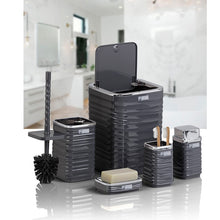 تحميل الصورة في عارض المعرض، طقم اكسسوارات حمام - طقم حمام ديكور 5 قطع (لونا) - إطار فضي