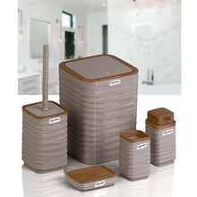 Load image into Gallery viewer, Bathroom Accessories Set - 5 Pcs Decor Bathroom Set (Luna) - Wooden Frame