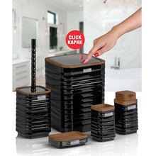 Load image into Gallery viewer, Bathroom Accessories Set - 5 Pcs Decor Bathroom Set (Luna) - Wooden Frame