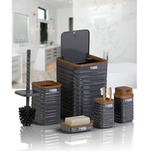 تحميل الصورة في عارض المعرض، طقم اكسسوارات حمام - طقم حمام ديكور 5 قطع (لونا) - إطار خشبي