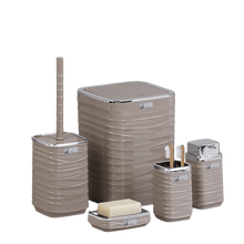 تحميل الصورة في عارض المعرض، طقم اكسسوارات حمام - طقم حمام ديكور 5 قطع (لونا) - إطار فضي