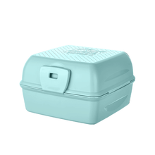 Load image into Gallery viewer, Light blue storage box with a lid on a white background