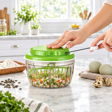 تحميل الصورة في عارض المعرض، Person using a green kitchen tool on a marble countertop with a blurred kitchen background