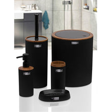 Load image into Gallery viewer, Bathroom Accessories Set - 5 Pcs Decor Bathroom Set (Mina Round) - Wooden Frame
