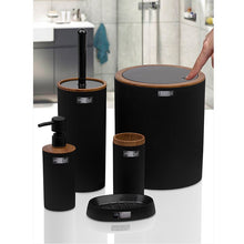 Load image into Gallery viewer, Bathroom Accessories Set - 5 Pcs Decor Bathroom Set (Mina Round) - Wooden Frame