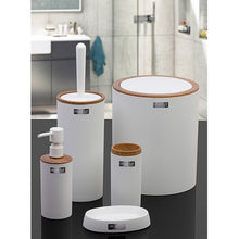 Load image into Gallery viewer, Bathroom Accessories Set - 5 Pcs Decor Bathroom Set (Mina Round) - Wooden Frame