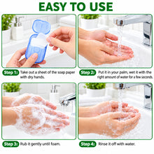 تحميل الصورة في عارض المعرض، Step-by-step guide on using a soap dispenser with text indicating ease of use.