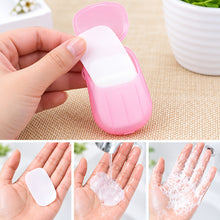 تحميل الصورة في عارض المعرض، Collage of a pink and white gel product being squeezed and applied to hands.