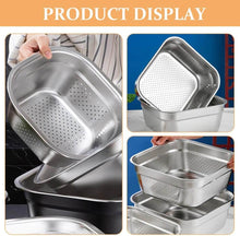 تحميل الصورة في عارض المعرض، Bowls - Multi-Purpose Stainless Steel Square Bowl - 30 x 30 cm.