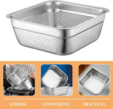 تحميل الصورة في عارض المعرض، Bowls - Multi-Purpose Stainless Steel Square Bowl - 30 x 30 cm.