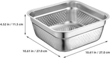 تحميل الصورة في عارض المعرض، Bowls - Multi-Purpose Stainless Steel Square Bowl - 30 x 30 cm.