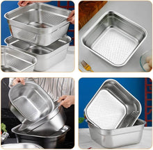 تحميل الصورة في عارض المعرض، Bowls - Multi-Purpose Stainless Steel Square Bowl - 30 x 30 cm.