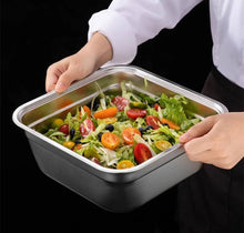 تحميل الصورة في عارض المعرض، Bowls - Multi-Purpose Stainless Steel Square Bowl - 30 x 30 cm.