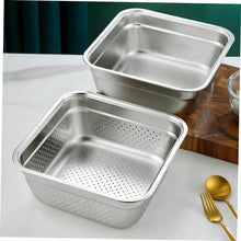 تحميل الصورة في عارض المعرض، Bowls - Multi-Purpose Stainless Steel Square Bowl - 30 x 30 cm.