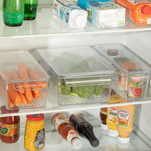 Load image into Gallery viewer, Multifunctional Acrylic Refrigerator Organizer Bin with Lid (6.5 Liters)