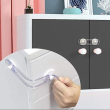 Load image into Gallery viewer, Multifunctional Latch - Set of 2 Clear Baby Safety Locks