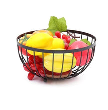 Load image into Gallery viewer, Bowls - Metal & Wood Modern Decorative Fruit Bowl ( 26.0 cm )