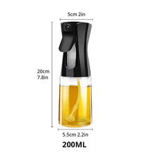 تحميل الصورة في عارض المعرض، Oil Sprayers - Glass Body Olive Oil Sprayer Mister - 200 ml. Portable Oil Spray Bottle