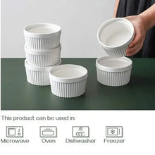 Load image into Gallery viewer, Porcelain Ramekins - Set of 3 Soufflé Dishes 200 ml
