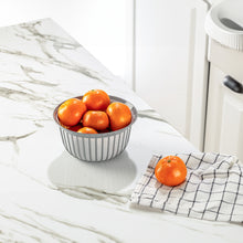 Load image into Gallery viewer, Bowls - Multi Purpose Linea Round Mixing Bowl - ( 1000 ml ) filled with oranges on a marble countertop.