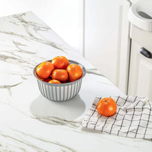 Load image into Gallery viewer, Bowls - Multi Purpose Linea Round Mixing Bowl - ( 1000 ml ) filled with oranges on a marble countertop.