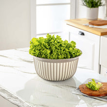 Load image into Gallery viewer, Bowls - Multi Purpose Linea Round Mixing Bowl - ( 5000 ml ) with fresh lettuce on a marble kitchen countertop.