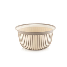 Load image into Gallery viewer, Bowls - Multi Purpose Linea Round Mixing Bowl - ( 3000 ml ) in sleek cream with striped design.