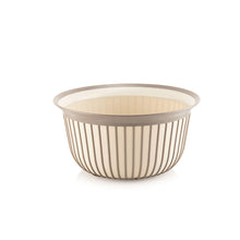 Load image into Gallery viewer, Bowls - Multi Purpose Linea Round Mixing Bowl - ( 3000 ml ) in sleek cream with striped design.