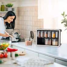 Load image into Gallery viewer, Kitchen Spice Rack - 9-Jar Seasoning Organizer - Spice Rack Organizer Wall Mount/Countertop, Seasoning Containers
