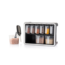 Load image into Gallery viewer, Kitchen Spice Rack - 9-Jar Seasoning Organizer - Spice Rack Organizer Wall Mount/Countertop, Seasoning Containers