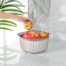 Load image into Gallery viewer, Bowls - Plastic Washing Bowl (4.0 Lt.) BPA-free food grade PP filled with fresh apples on a kitchen countertop.