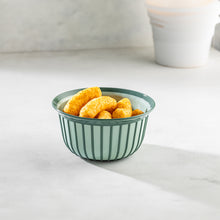 Load image into Gallery viewer, Bowls - Multi Purpose Linea Round Mixing Bowl - ( 500 ml ) filled with snacks on a marble surface.